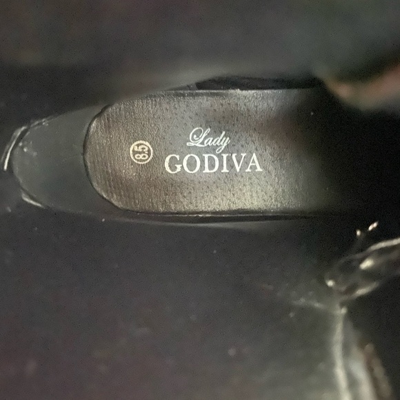 NWOT-LADY GODIVA-LACE PRINT COMBAT BOOTS-SIZE 8.5 - Picture 11 of 11